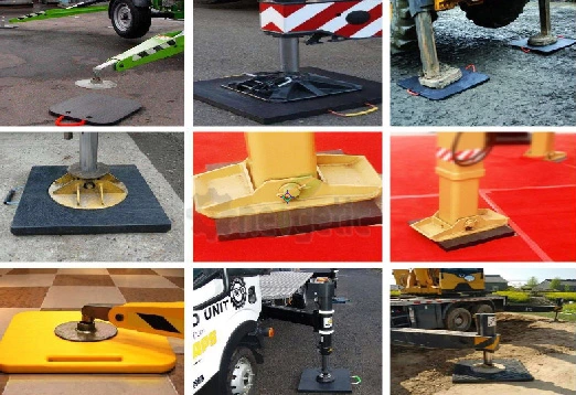 HDPE/UHMWPE Material and 2-50mm Thickness Truck Jack Foot Pad/UHMWPE Heavy-Duty Outrigger Pad for Crane/UHMWPE/HDPE Jack Pad/Crane Pad