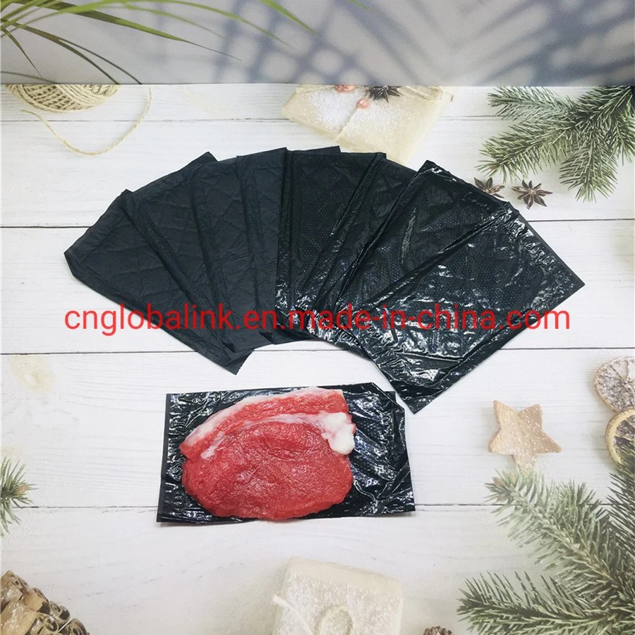 Meat Pad Fish Pad Disposable Absorbent Pad with Black Color